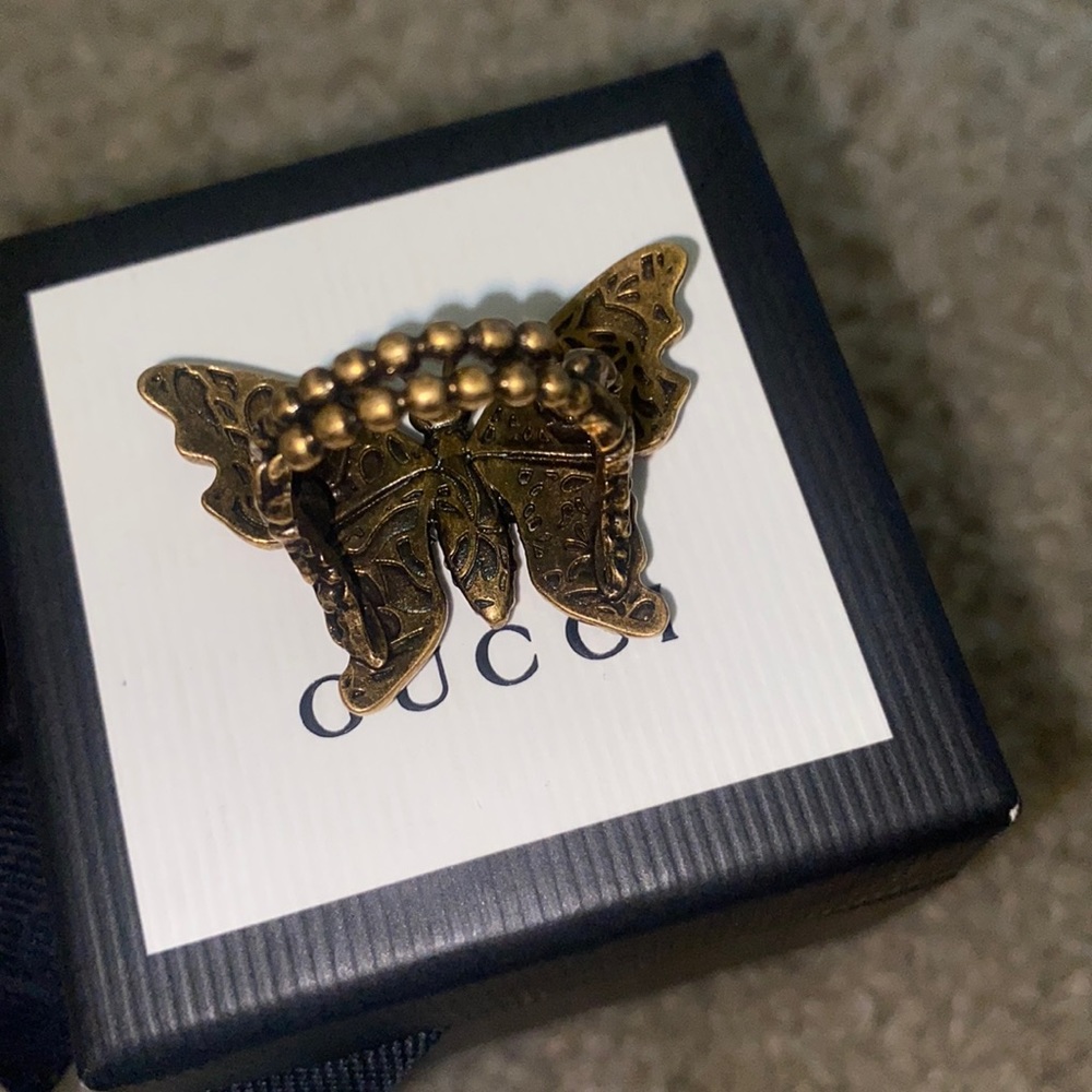 Gucci multicolor butterfly motif ring size M - Picture 4 of 6